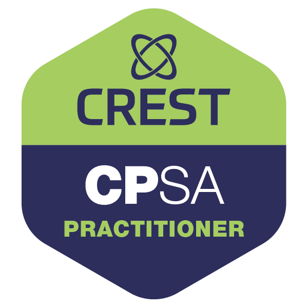 CPSA badge, CREST Practitioner Security Analyst